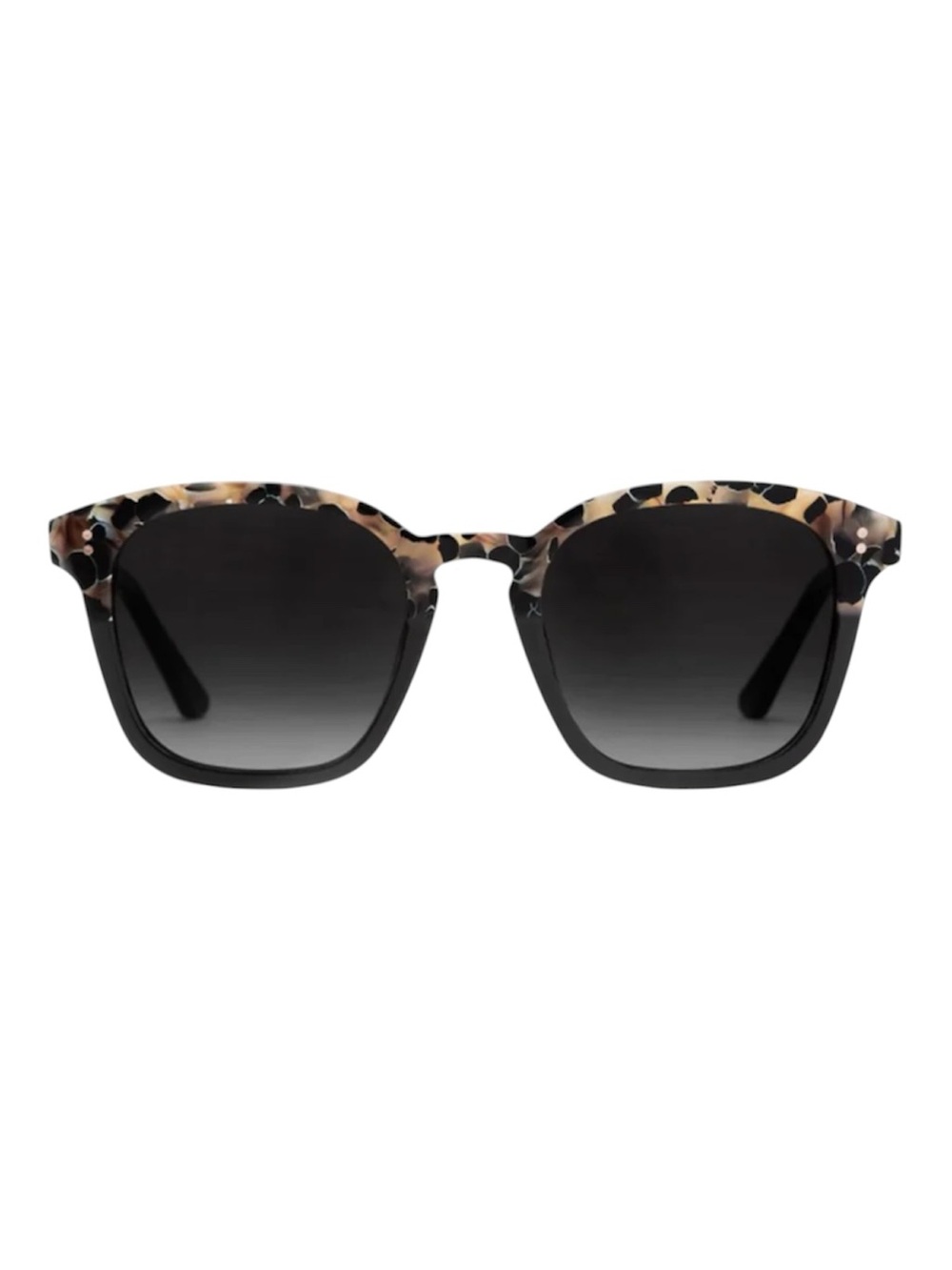 KREWE Tortoiseshell and Black Square Sunglasses